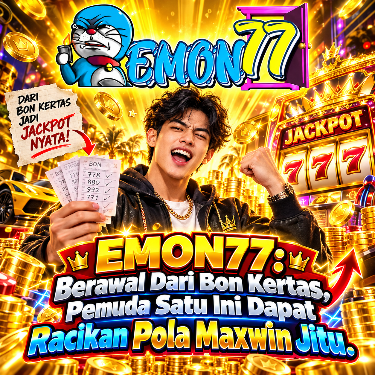 EMON77: Berawal Dari Bon Kertas, Pemuda Satu Ini Dapat Racikan Pola Maxwin Jitu
